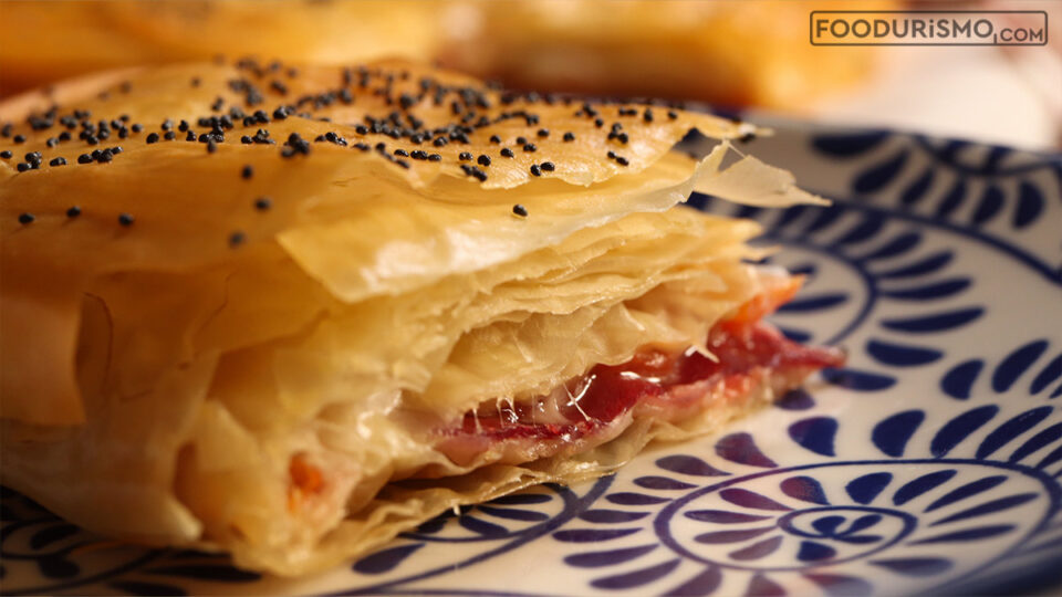 pastourmadopita on the plate