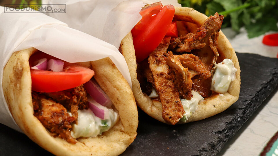 souvlakia with chicken gyros