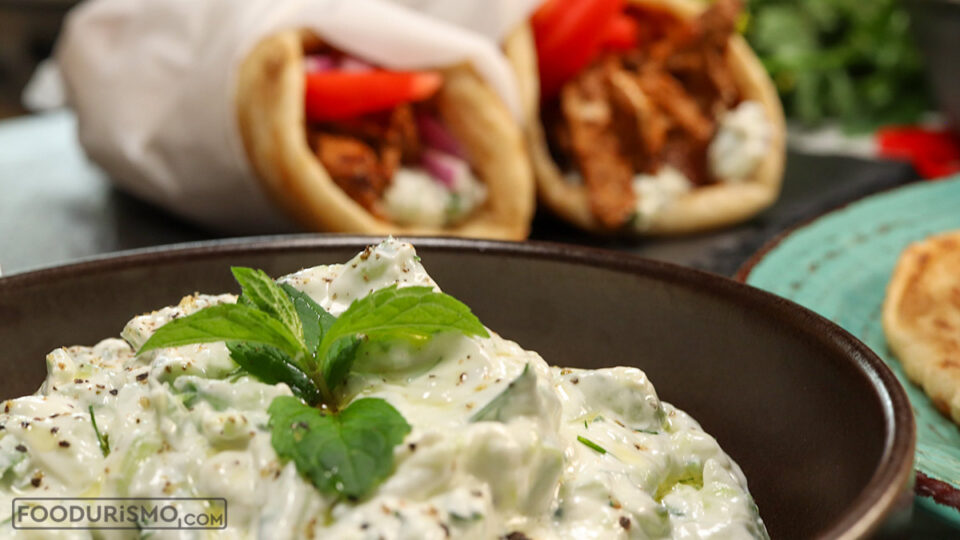 souvlakia with tzatziki