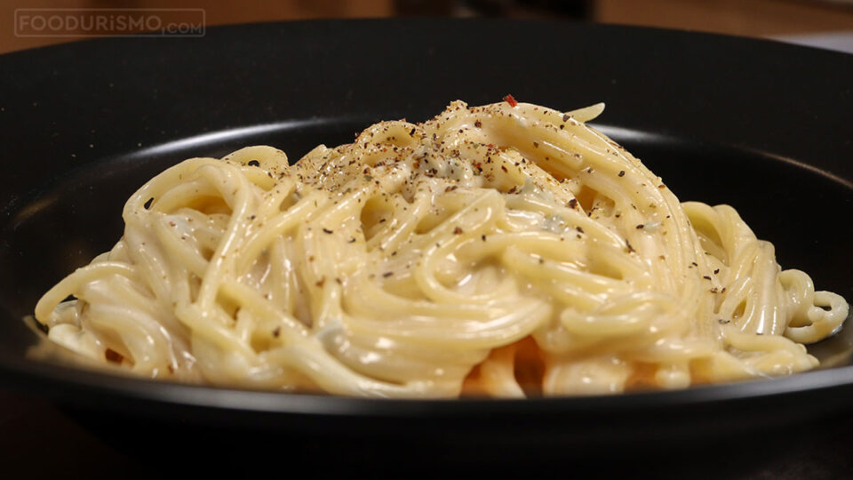  pasta with gorgonzola cream