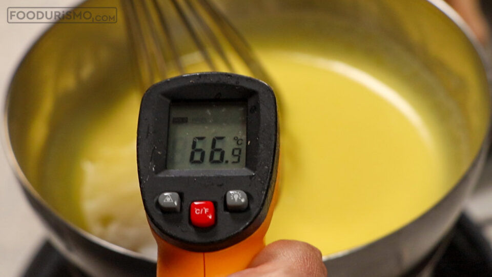 egg mixture temperature