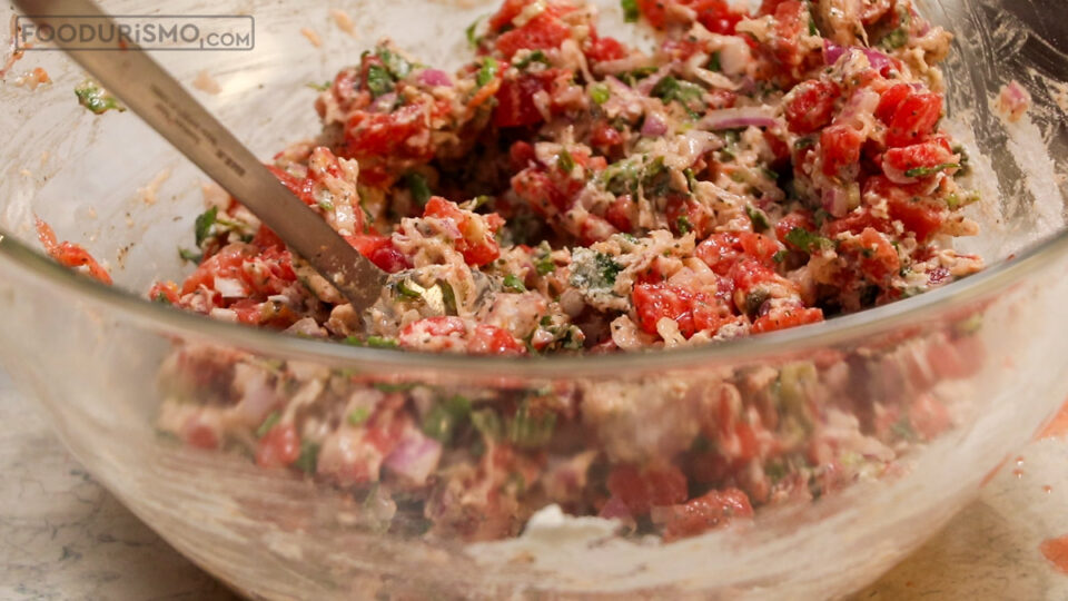 mixture before frying