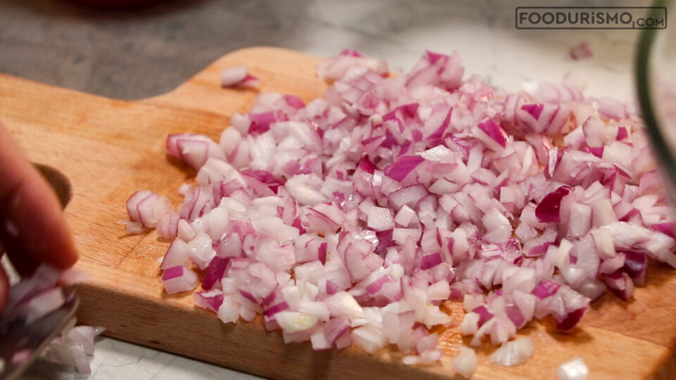 diced onions