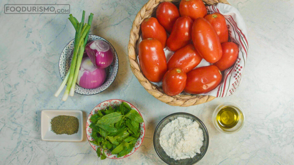 ingredients for tomato fritters