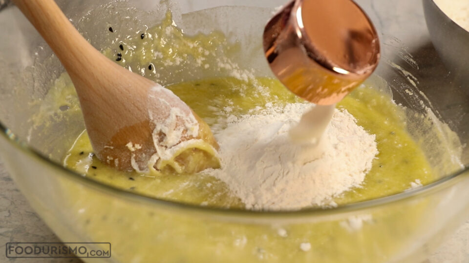 flour in the mixture