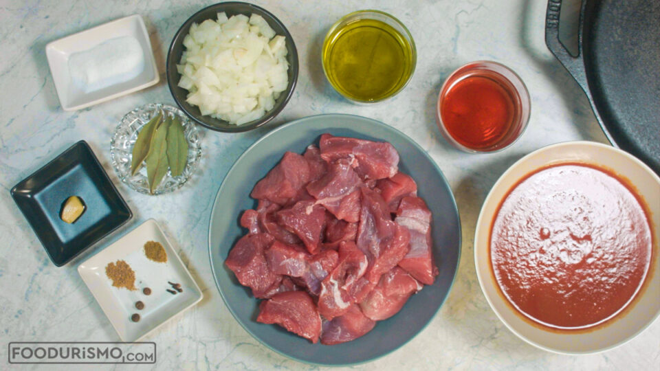 ingredients for tas kebab