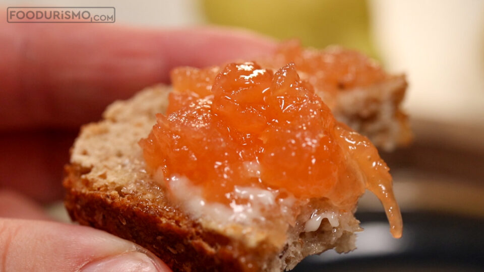 quince sweet on bread