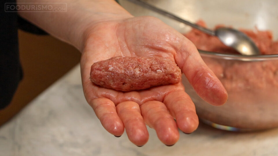 shaping the soutzoukakia